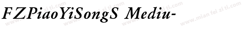 FZPiaoYiSongS Mediu字体转换